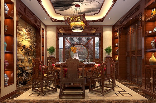 大渡口温馨雅致的古典中式家庭装修设计效果图
