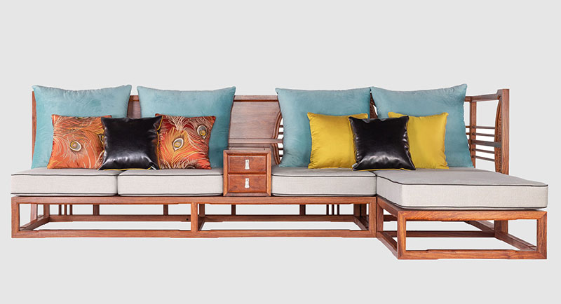 大渡口中式家居装修实木沙发组合家具效果图